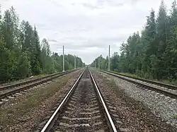 Пути разъезда. Вид со стороны рзд. Кимасозеро.