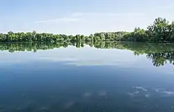 Пруд на реке в селе Разумница