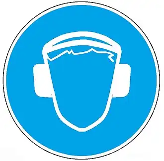 Предписывающий знак безопасности — использовать СИЗОС