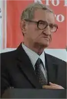 Салав Алиев в 2017 году на чрезвычайном съезде кумыкского народа (КНД «Тенглик»)