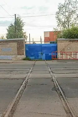 Ворота со стороны цеха гребных винтов