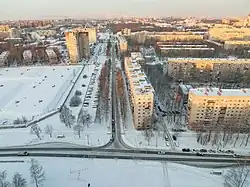 Вид на улицу Фаворского от улицы Бутлерова