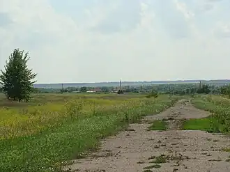 Село Кянда, вид с асфальта. Июнь, 2013-й год