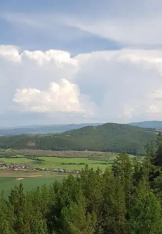 Село Надеино. Вид с горы Павлова