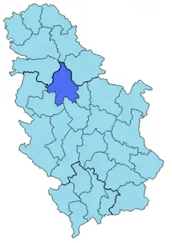 Город Белград на карте