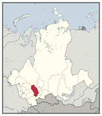 Кузнецкий округ на карте