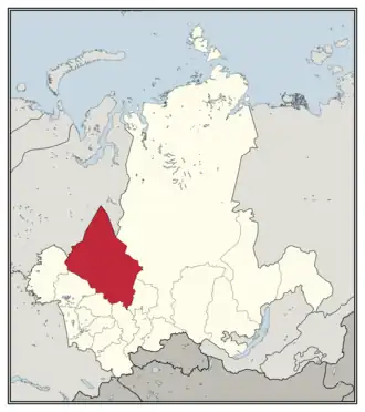 Томский округ на карте