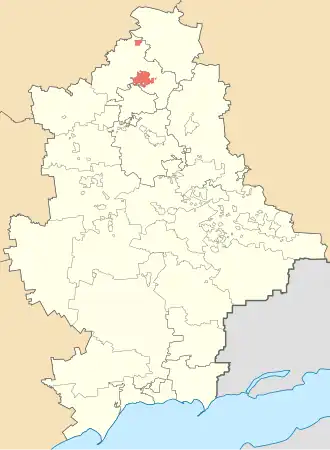 Славянская городская военно-гражданская администрация на карте