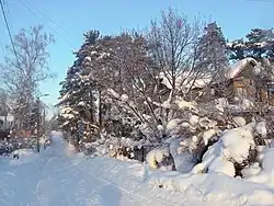 3-я Поперечная улица зимой