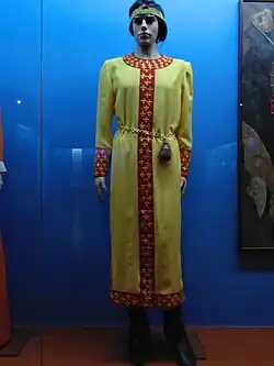 Согдийская мужская одежда Пенджикента (Таджикистан). Национальный музей Таджикистана, Душанбе.