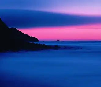 Солнечный закат вблизи вулкана Булдир. Снимок FWS.