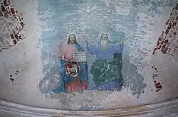 Сохранившаяся фреска на полусводе апсиды