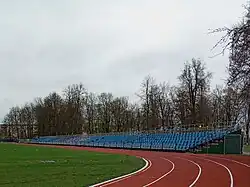 Северная трибуна стадиона "Юность" в Сморгони