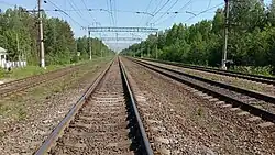 Пути станции. Вид в сторону ст. Лодейное Поле.