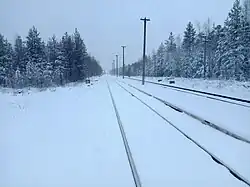 Вид в сторону ст. Костомукша-Товарная.