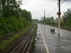 Платформа, вид в сторону Финляндского вокзала. 2010 год