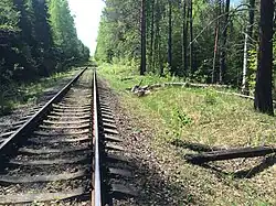 Разобранные боковые пути. Вид в сторону ст. Маткаселькя.