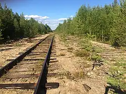 Разобранные пути станции.