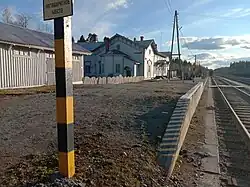 Финская багажная платформа. Вид в сторону Элисенваары.