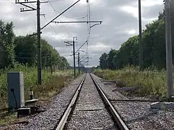 Вид в южном направлении, в сторону станции Громово