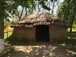 Реконструированное жилище - хижина меота.