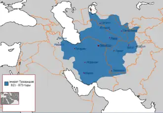 Территория династии Тахиридов