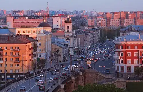 Тверской проспект. Вид с жилого дома №3 по Комсомольскому проспекту.