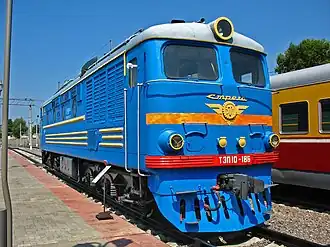 ТЭП10-186 в  Музее истории развития железнодорожного транспорта Московской железной дороги