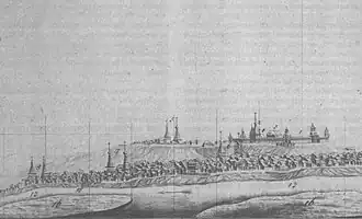 Томский кремль и острог на рисунке Иоганна Вильгельма Люрсениуса (1728)