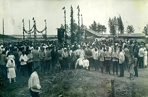 Торжественный митинг по поводу начала строительства Свердловской ГЭС, 1924