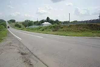 Автодорога Р 52 в селе Трояны