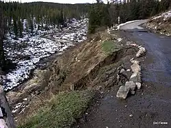 Низовье реки Сарыачик. Вид вверх по течению с Улаганского тракта.