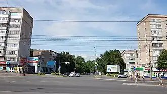 начало улицы: вид с проспекта Левка Лукьяненко (улицы Рокоссовского)&nbsp;