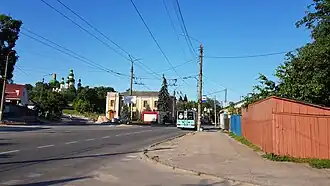 Перекрёсток с улицей Князя Чёрного