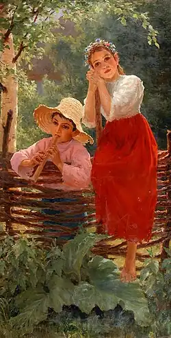 У плетня. 1890-еКраснодарский художественный музей