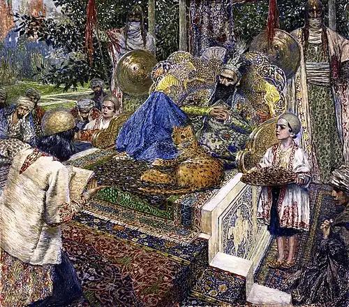 «Фирдуси читает поэму „Шах-Наме“ шаху Махмуду Газневи», 1913 год