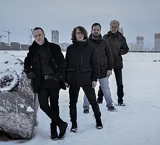 Группа "Харакири" в 2021 году (слева направо): Жора Хвойный, Святослав Коровин, Алексей Балашов, Алексей Петров.