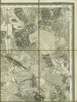 Река Шушарка в топографии XIX века. Мост между деревнями Шушары и Суссары (Павлушкина)