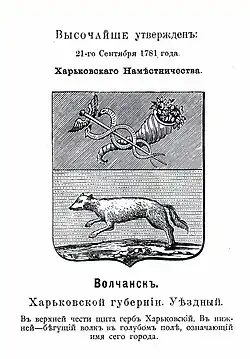 Герб города с официальным описанием. 1781