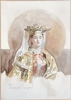 «Царевна», 1900-е гг., бумага, гуашь