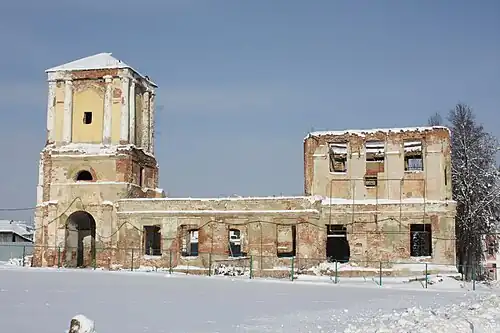 Исходное состояние до начала реставрации. Здание церкви очищено от пристроенных в советское время цехов консервного завода (2018)