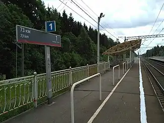 Платформа 73 км. Вид в сторону Горьковского.