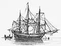 Трёхмачтовый марсельный шкут