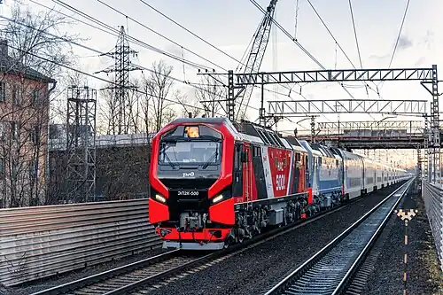 ЭП2К-500 с поездом «Аврора» (обкатка), 2024 год