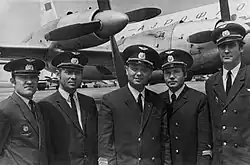 Слева направо - Маркин Д.К., Филин Ю.А., Логинов В.С., Першин В.Н., Филатов В.М. Аэропорт Бина, Бакинский АО, Азербайджанское УГА, 1972 г.