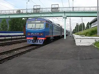 Электропоезд ЭР9ПК-311 на ст. Дивногорск