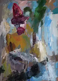 А. Яковлев, «Автопортрет», к/акрил, 50х35, 2016