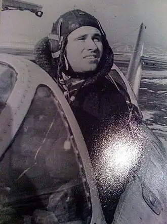 Яков Мотлохов в кабине истребителя Миг-15. Конец 1950-х годов. г. Спасск-Дальний.