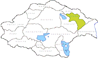 Арцах на карте