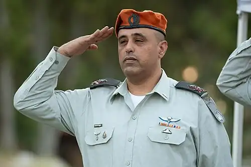 Уходящий командующий тылом Тамир Ядай на церемонии передачи должности, 2020&nbsp;год